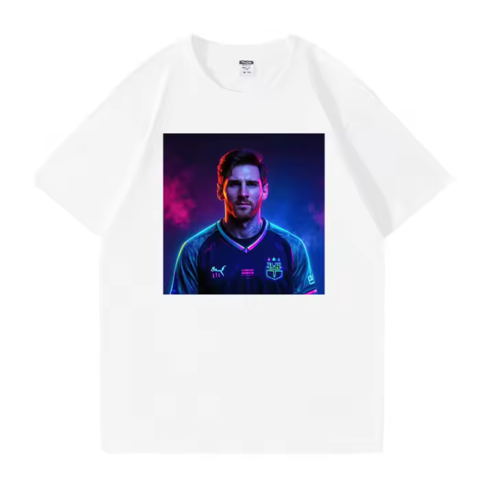 2025 Camiseta para hombre Camiseta negra pura 100% algodón Camisetas Messi blanco última novedad camiseta de fútbol Camiseta de fútbol - 1
