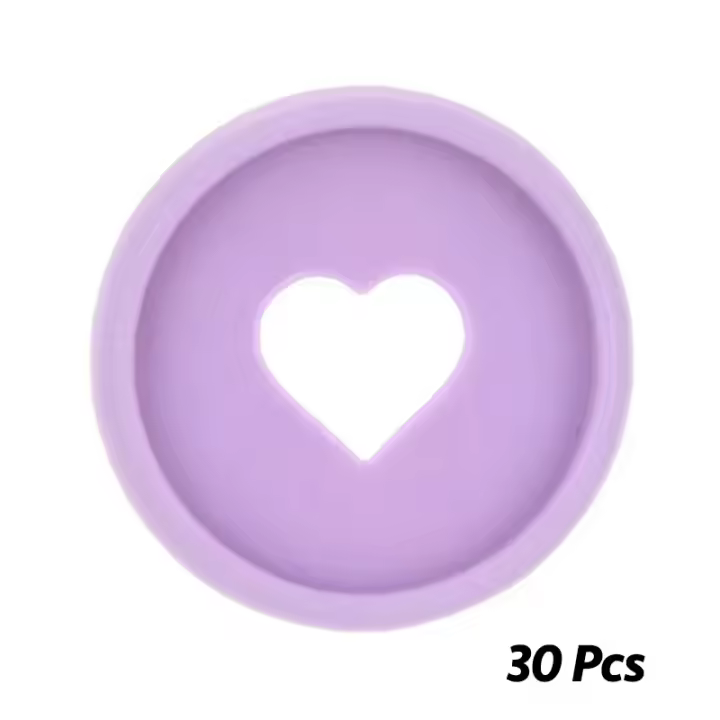 Hebilla de encuadernación con agujero De Seta, discos de disco de corazón de amor de 24mm, anillo adecuado para hojas sueltas, Bloc de notas, planificador, diario, Libro de Negocios - 1