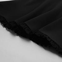 Vestido negro de línea A con diseño de manga larga para mujer, primavera verano, nuevo. - details 20