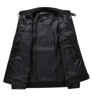 Chaqueta de Moto de Cuero PU Delgada Cuello Alto, Bloqueado de Colores, Primavera Otoño, Moda Para Hombres - details 5