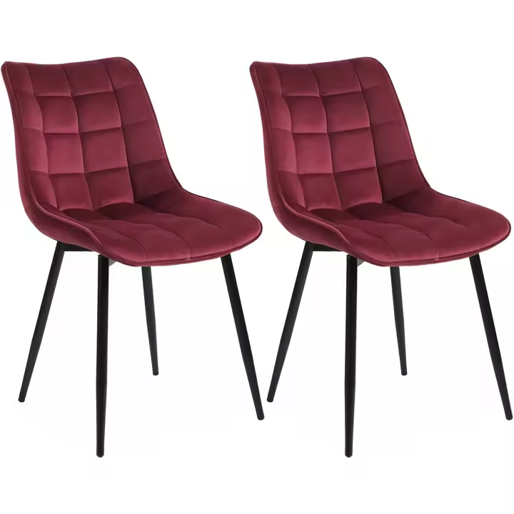 Silla de Diseño Artificial de Cuero Estructura Metálica con Resalto Marrón Claro - 1