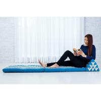 Cómodo Colchón De Suelo con Cojín De Lectura, Futón Japonés, Cama Plegable O Esterilla De Masaje Tailandés, 170 x 53 cm, Azul Claro - details 16