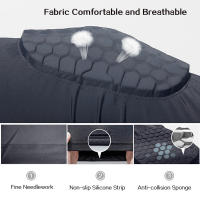 Soporte de brazo largo deportivo, mangas de compresión de codo, almohadillas de nido de abeja, protector de brazo a prueba de golpes, baloncesto, fútbol, ciclismo, 1 par - details 10