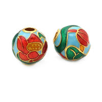 Pulseras de Abalorios de Dáfodil de Brasso con Pintura de Aceite 4PCS Accesorios de Joyería DIY Hechos en China - details 11