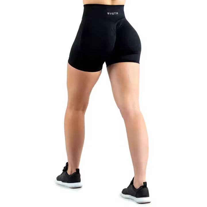 NVGTN-pantalones cortos dinámicos para mujer, ropa de medio pantalón sin costuras, suave, para Fitness, Yoga, gimnasio, correr, bicicleta, 2,0 - 1
