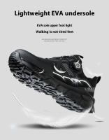 Zapatos de Seguridad Ligeros con Cierre de Gancho y Bucle Zapatillas de Trabajo Transpirables para Hombres Anti-Perforación de Corte Bajo Punta de Acero - details 5