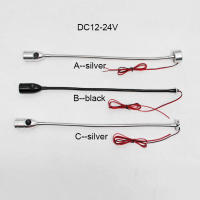 Lámpara industrial magnética de cuello de cisne, luz LED Flexible de 3W, CC de 12V, 24V, CNC, l40 cm, para trabajo en taller, color plata y negro - details 0
