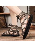 Zapatos de cuero de los hombres de estilo romano, zapatillas casuales, suaves y cómodas, sandalias de playa al aire libre, verano Nuevo - details 20