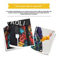 Mochila de Hombro para Hombres Estudiantes Impresada Impermeable Ideal para Viajes al Aire Libre - details 4