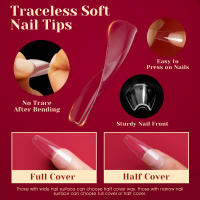 NAILWIND-Juego de manicura para extensión de uñas, herramienta de Arte de uñas postizas a presión, pegamento para uñas de cubierta semicompleta, puntas acrílicas - details 53