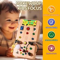 Tablero de Juego Montessori con Luz LED y Destornillador Juguete Educativo de Desarrollo Temprano para Actividades de Viaje - details 1