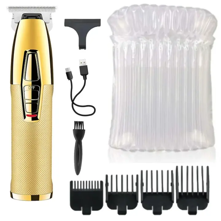Kemei-cortadora de pelo eléctrica para hombre, máquina de corte de pelo profesional con mango de Metal, recargable, para cara y cuerpo - 1