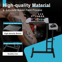 Estación de trabajo de tatuaje móvil portátil, reposabrazos, soporte, mesa de escritorio, bandeja ajustable - details 2