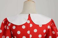 Elegante Vestido de Verano Manga Corta con Volantes Cuello Peter Pan Vintage A-e Midi Largo - details 5