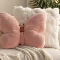 Cojín de Almohada de Mariposa de Peluche Corto Cojín de Almohada Rosado para Niña - details 4
