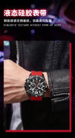 Reloj multifuncional nuevo de la marca suiza para hombre, reloj de cuarzo con correa de silicona. - details 5