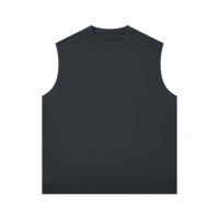 Chaleco sin Mangas de Verano Ropa Deportiva y Fitness para Hombres Camiseta de Algodón Puro Suelto de 300g - details 0