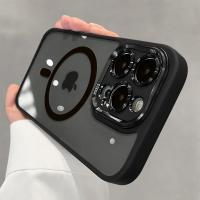 Funda protectora de parachoques de lente de Metal magnético de lujo para iPhone 16 15 14 13 12 11 Pro Max 16 Plus cubierta transparente dura de carga inalámbrica - details 6