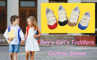 Zapatillas de deporte ligeras de lona para niños y niñas, con ganchos y bucles, informales, amigables con la piel, para caminar y correr - details 0