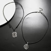 Collar Gótico Boho de Espiral Vortex Hecho a Mano de Cuero Joyería de Moda 2023 Y2K para Mujeres - details 7