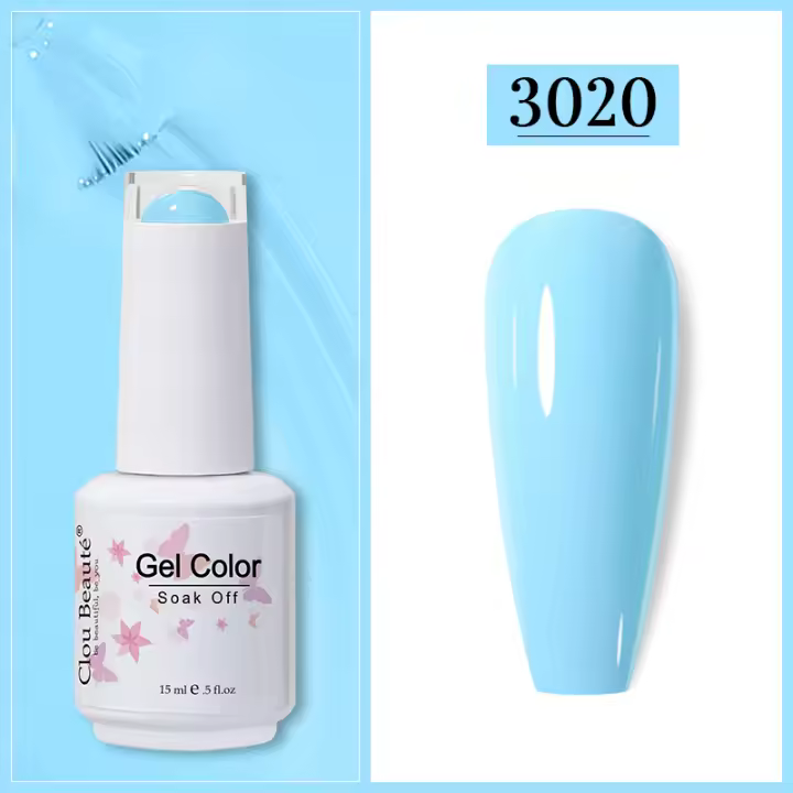 Esmalte de Uñas Clou Beaute Gel Azul 15ml Para Uñas de Zafiro Hybrid Arte de Esmalte Semi Permanente Laca de Gel UV - 1