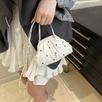 Bolso de hombro de poliéster dulce, bolsa de maquillaje de flores con cordón, bolsa de almacenamiento para cuidado de la piel de estilo coreano, bolso cruzado para chica - details 16