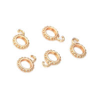 Círculo redondo de latón de Color dorado de 18K, pulseras con agujeros grandes, collares de cuentas, colgantes, conectores, suministros para fabricación de joyas - details 35