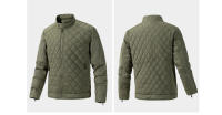 Chaquetas bomber de cuello alto para hombre, camisetas cálidas acolchadas de algodón, rompedores retro, chaqueta artesanal, moda de otoño e invierno - details 12