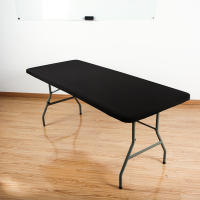 Cubierta de mesa elástica rectangular, Protector de mesa de boda, mantel lavable con bordes ajustados, mantel para Picnic, Camping, banquete - details 4