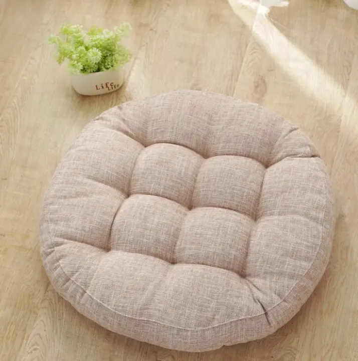 Cojín de Silla Redondo de Yoga para Coche Silla de Cama Estilo Puff Seat Tapete de Piso para Meditación Almohadillas para Comedor - 1