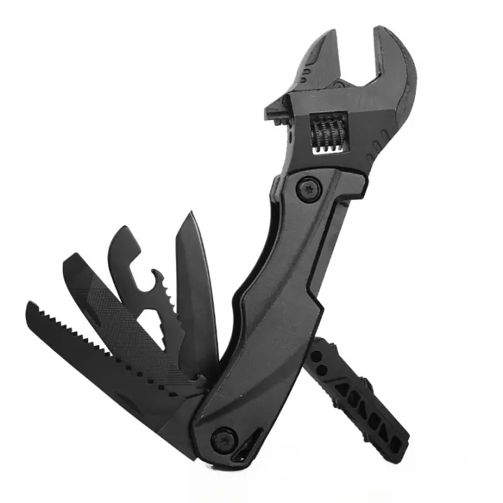 Alicates de Llave multiusos para acampar al aire libre, herramienta de combinación de cuchillo plegable, sierra EDC - 1