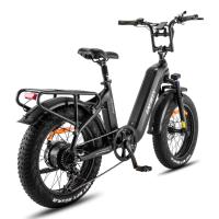 FAFREES F20 Master Bicicleta Eléctrica, Marco de Fibra de Carbono, Motor de 500W, Batería de 48V 22.5Ah, Neumáticos de 20*4,0 Pulgadas de Espesor, Frenos hidráulicos dobles, SHIMANO de 7 Velocidades, Pantalla LCD en color, Negro - details 1