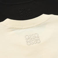 LOVE bordado de letras delanteras y traseras, camiseta holgada informal de manga corta de verano para hombre, camiseta de algodón puro de marca de moda para parejas de estilo americano - details 3
