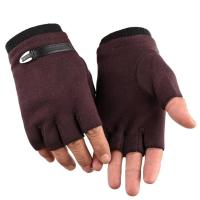 Hombre moda medio dedo masculino Casual guantes sin dedos hombres calidad guantes elásticos mitones invierno guantes cálidos para hombre - details 6