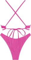 Traje de baño dividido simple multicolor con correa de pecho pequeña sexy de gama alta de moda - details 1
