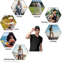 Gorra de béisbol de algodón con protección UV para hombre y mujer, gorro deportivo ajustable de verano, visera ancha, informal, color negro - details 6