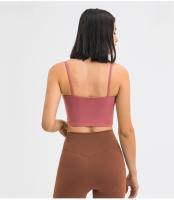 SHINBENE-Top corto de entrenamiento para mujer, sostén deportivo de nailon suave, acolchado, a prueba de sudor, con sujetador incorporado - details 16