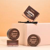 Crema teñida para cejas resistente al agua, duradera, con cepillo plegable, crema para cejas de dos colores, Kit de sombreado de maquillaje teñido negro para niña - details 3
