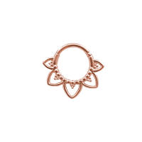 Pendientes de acero quirúrgico con circonita cúbica para mujer, aros de encaje con forma de corazón, serpiente, flor, Septum, Pierci, 100%, 316L, 16G, 1 unidad - details 9