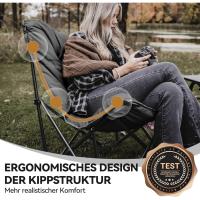 Silla de camping acolchada cómoda portátil de algodón al por mayor, silla plegable para exteriores, picnic, pesca, carga 136 kg - details 10