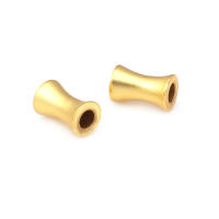 Cuentas de Pulsera de Brasso Dorado Mate Forma de Cilindro Ideal para Hacer Joyería DIY - details 2