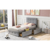 Cama de Almohada Ajustable en Altura 90 x 200 cm Marco de Muebles para Hogar - details 6