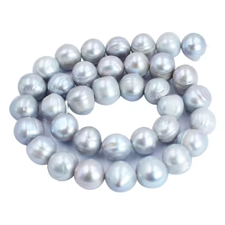 11-12mm grande A + grado gris Natural perla de agua dulce genuina fabricación de joyas sueltas cuentas al por mayor 15" - 1