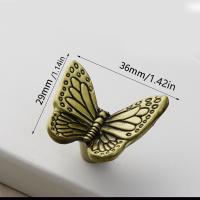 Perilla de armario antigua de un solo orificio creativa, tiradores de puerta de aleación de Zinc con forma de mariposa, perillas de cajón de animales de estrella de mar, muebles - details 2