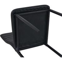 Sillas de Comedor Juego de 4 Sillas de Metal para Cocina, Silla de Mesa Comoda Silla con Asiento Tapizado, Negro - details 55