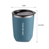 Pequeñas tazas de café de acero inoxidable, taza de vacío, té, café, agua, taza de viaje aislada al vacío, tazas de coche, 300ml - details 6