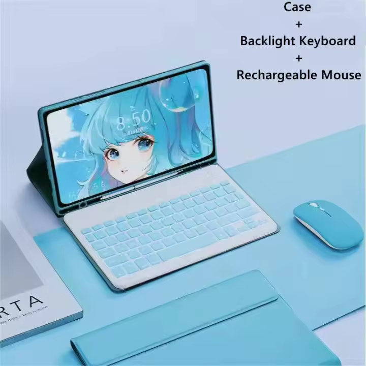 Funda magnética con retroiluminación para Samsung Tab S8/S7, 11 pulgadas, teclado español inalámbrico con Bluetooth y ratón - 1