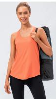 Camisetas deportivas sin mangas para mujer, Tops sueltos de Yoga, secado rápido, camisetas deportivas de entrenamiento para mujer - details 6