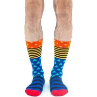 Calcetines de hombre con patrón geométrico de alta calidad, informales, lunares irregulares - details 5