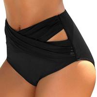 Bikini De Verano Para Mujer Con Cintura Alta Y Pliegues Sexy Shorts De Playa Bañador Elegante Y Moderno Estilo Joven Sin Aros - details 3